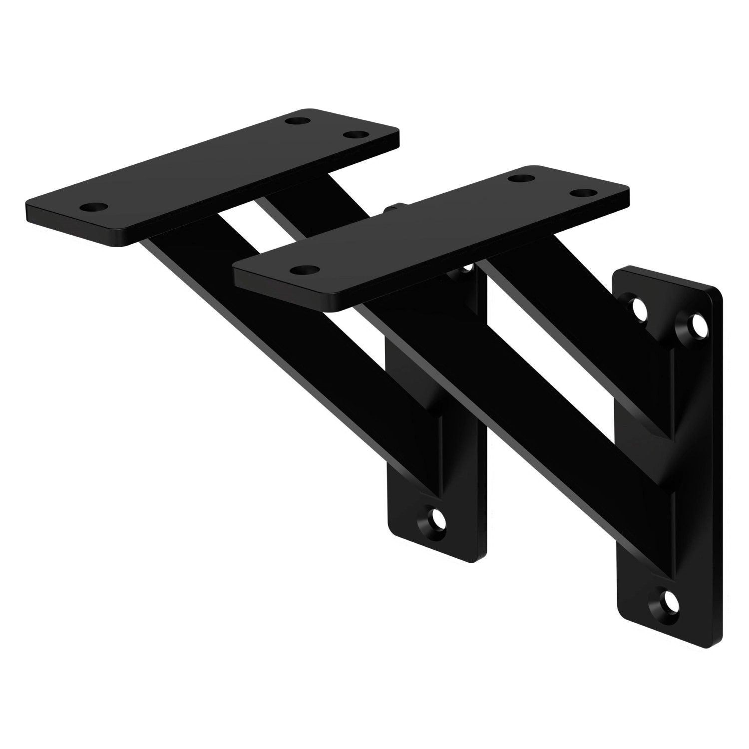 ML-Design 2 Stück Regalhalterung 240x240 mm Schwarz Aluminium Regalwinkel ML-Design 2 Stück Regalhalterung 240x240 mm Schwarz Aluminium Regalwinkel von ML-Design