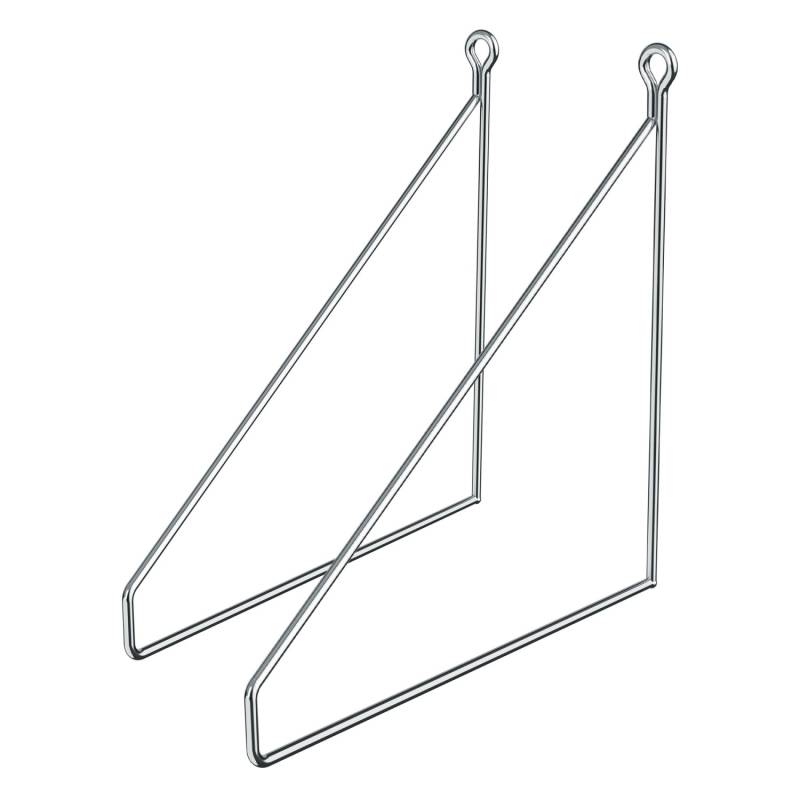 ML-Design 2 Stück Regalhalterung 250mm Silber Metall Dreieckige Regalwinkel von ML-Design