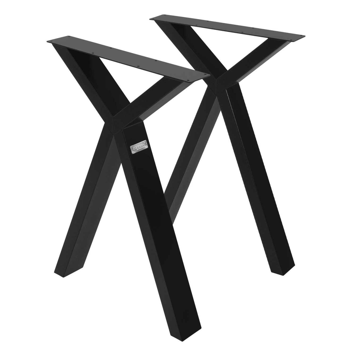 ML-Design 2 Stück Tischbeine 50 x H72 cm Tischkufen X-Form aus Stahl Schwarz ML-Design 2 Stück Tischbeine 50 x H72 cm Tischkufen X-Form aus Stahl Schwarz von ML-Design