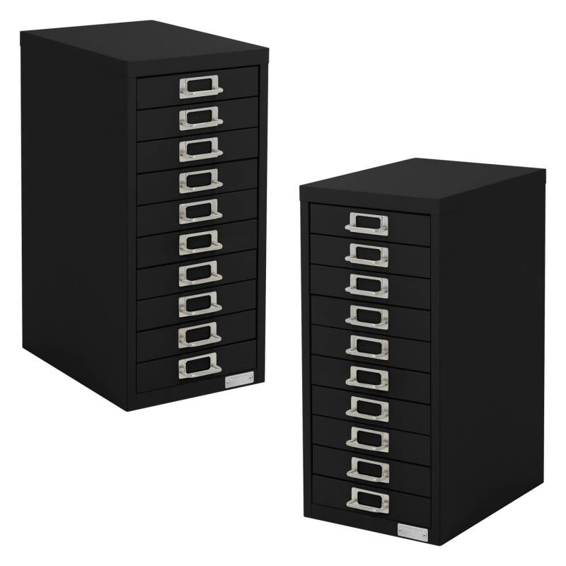 ML-Design 2Er Set Aktenschrank mit 10 Schubladen 28x38x60cm Schwarz ML-Design 2Er Set Aktenschrank mit 10 Schubladen 28x38x60cm Schwarz von ML-Design