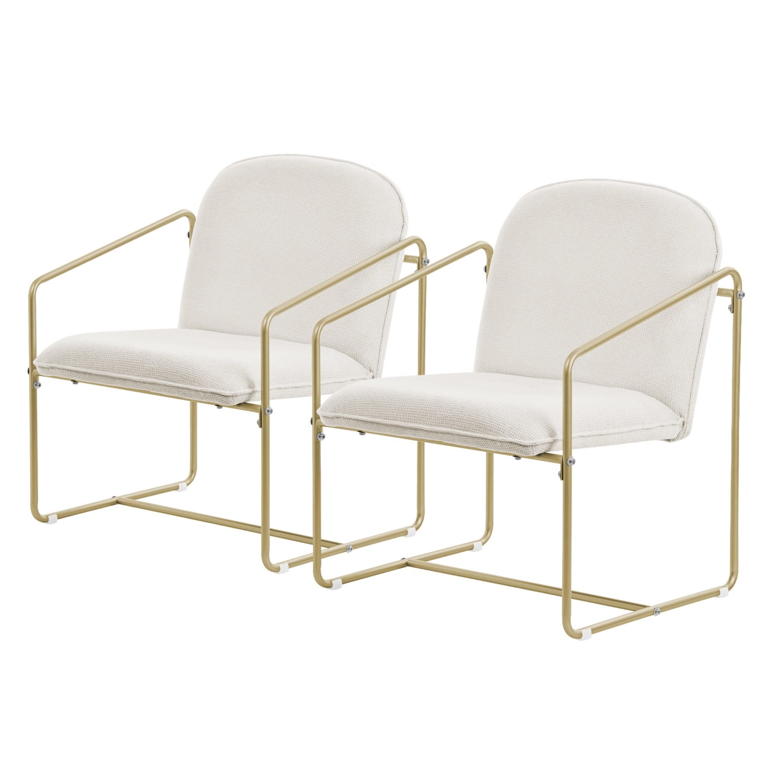 ML-Design 2Er Set Beige Relaxsessel mit Weichem Bezug Golden Gestell ML-Design 2Er Set Beige Relaxsessel mit Weichem Bezug Golden Gestell von ML-Design
