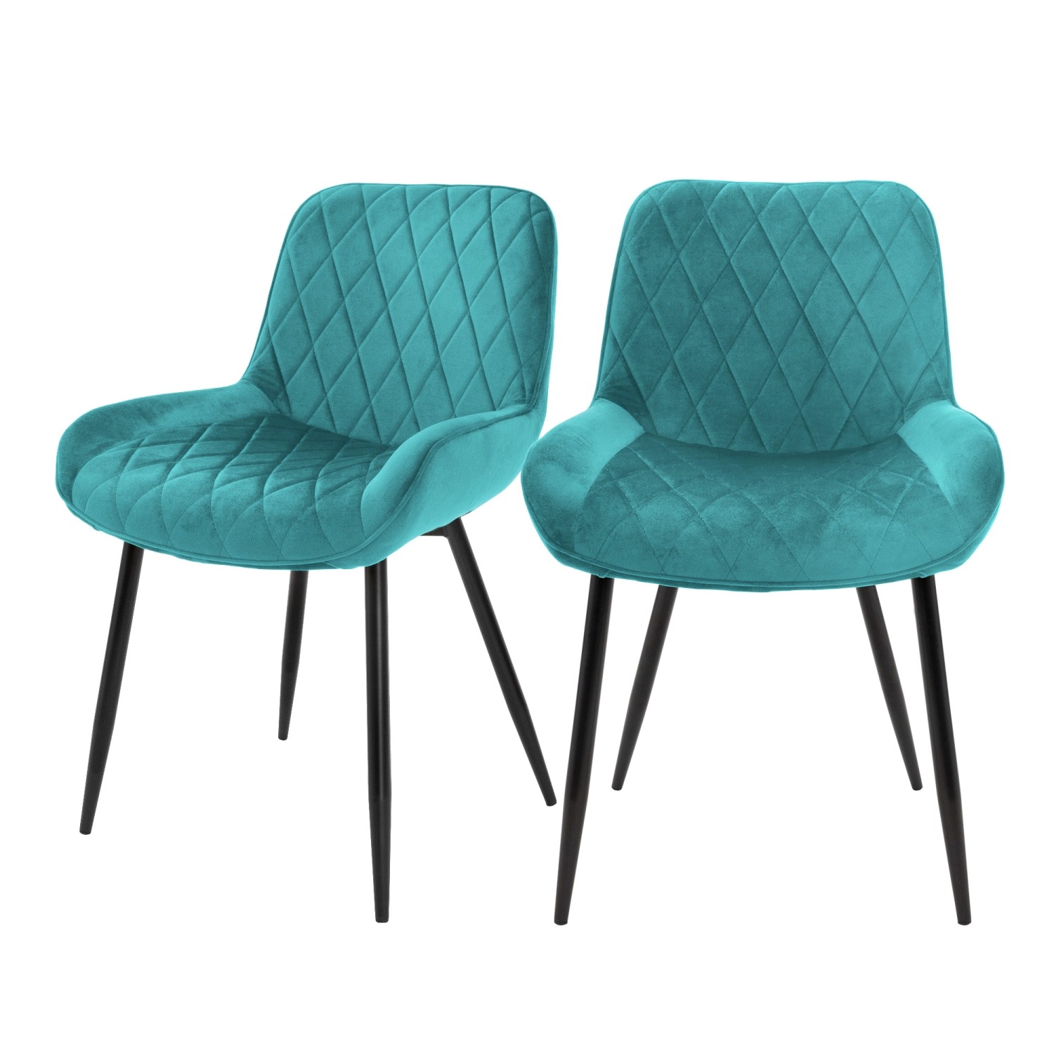ML-Design 2Er Set Esszimmerstühle Petrol Sitzfläche aus Samt Metallbeine ML-Design 2Er Set Esszimmerstühle Petrol Sitzfläche aus Samt Metallbeine von ML-Design
