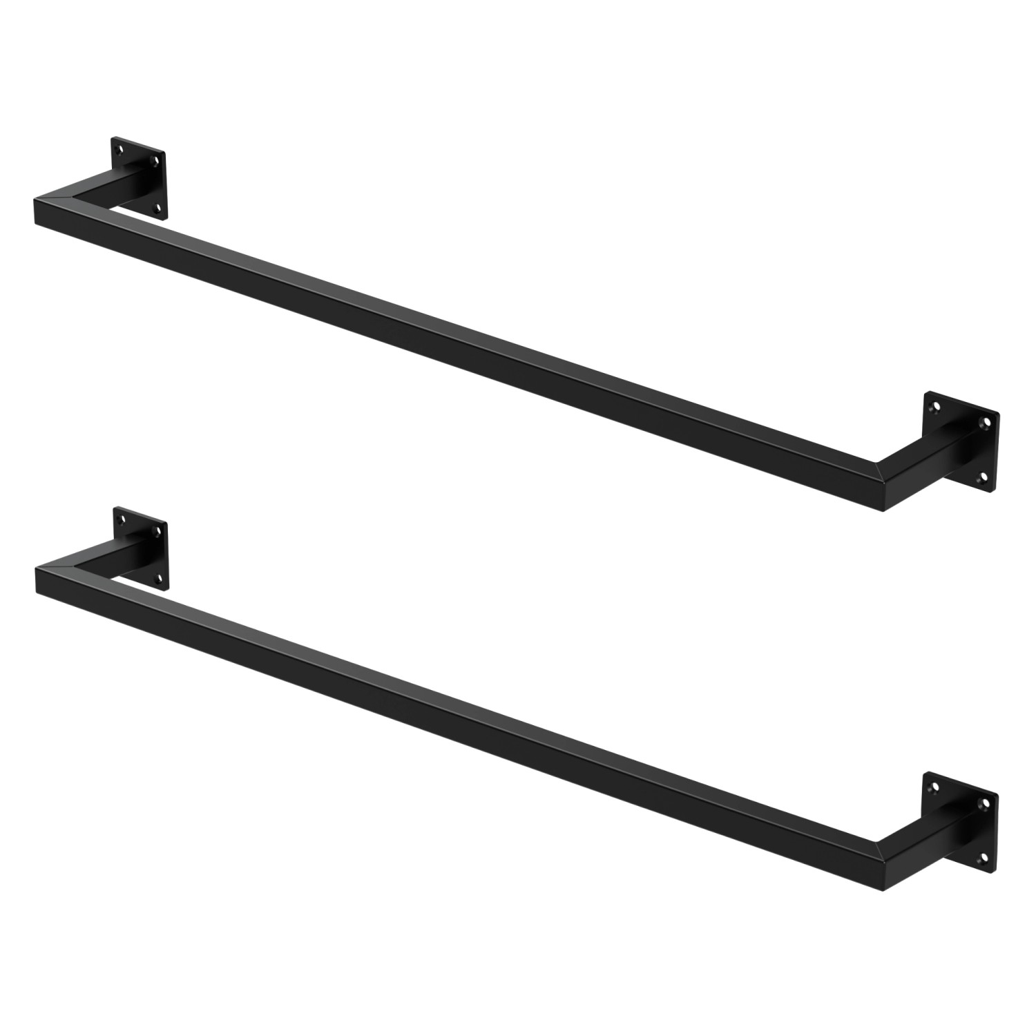 ML-Design 2Er Set Kleiderstange Rechteck für die Wand T12cmxB90cm Schwarz U-Form ML-Design 2Er Set Kleiderstange Rechteck für die Wand T12cmxB90cm Schwarz U-Form von ML-Design