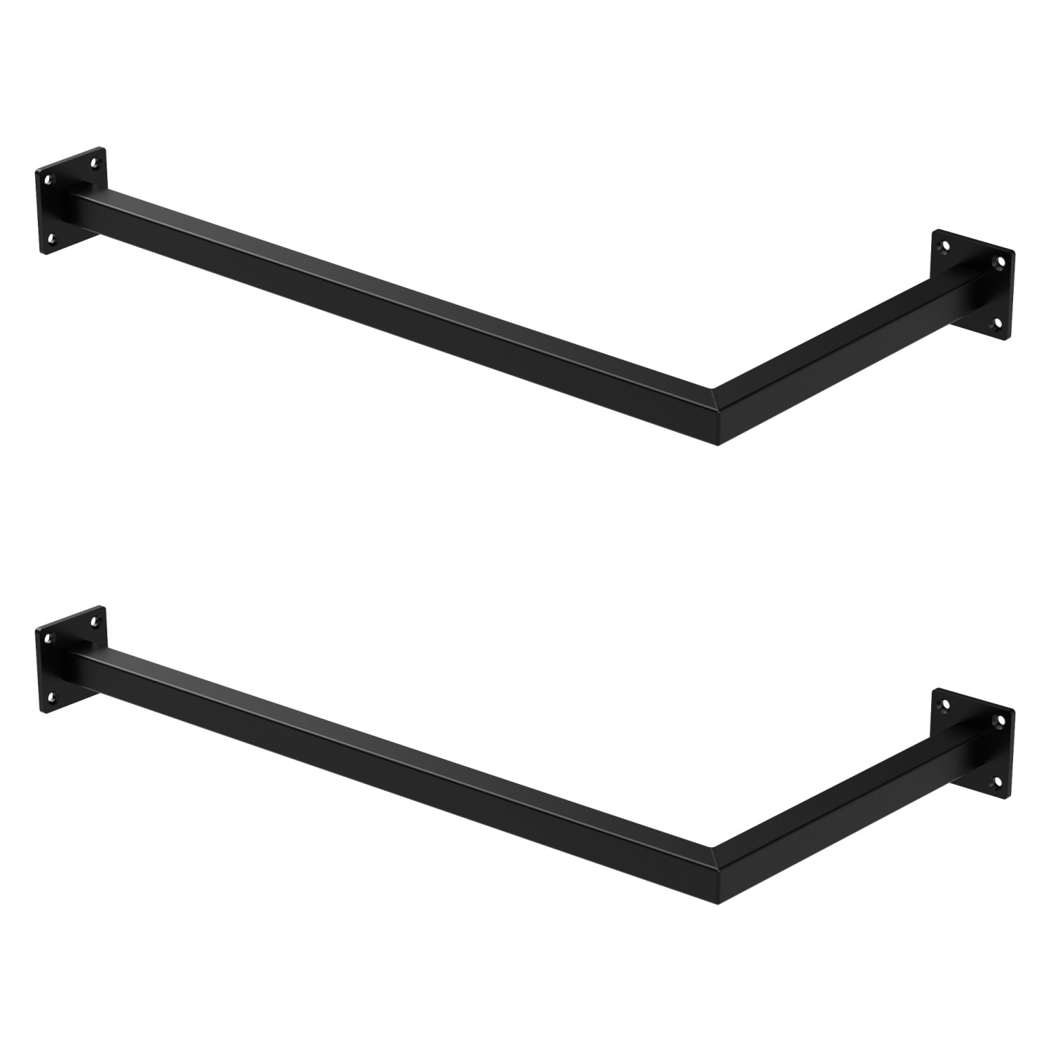 ML-Design 2Er Set Kleiderstange Übereck für Wand 30x60cm Schwarz Stahl ML-Design 2Er Set Kleiderstange Übereck für Wand 30x60cm Schwarz Stahl von ML-Design