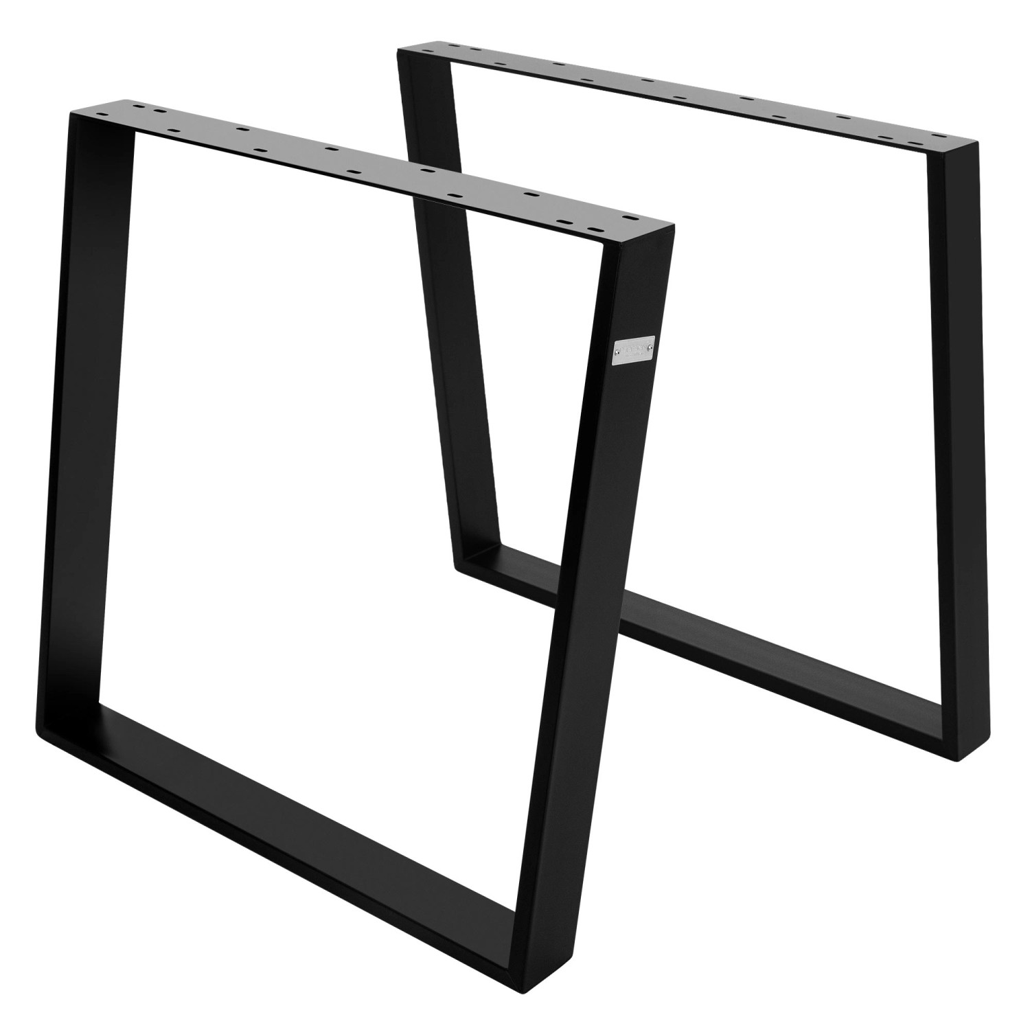 ML-Design 2Er Set Tischkufen 80GRAD Neigung 75 x 72 cm Schwarz Profil 8x2 cm von ML-Design