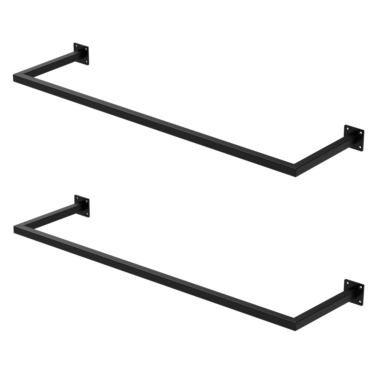 ML-Design 2Er Set Wand Kleiderstange Rechteck 30x110cm Schwarz Stahl ML-Design 2Er Set Wand Kleiderstange Rechteck 30x110cm Schwarz Stahl von ML-Design
