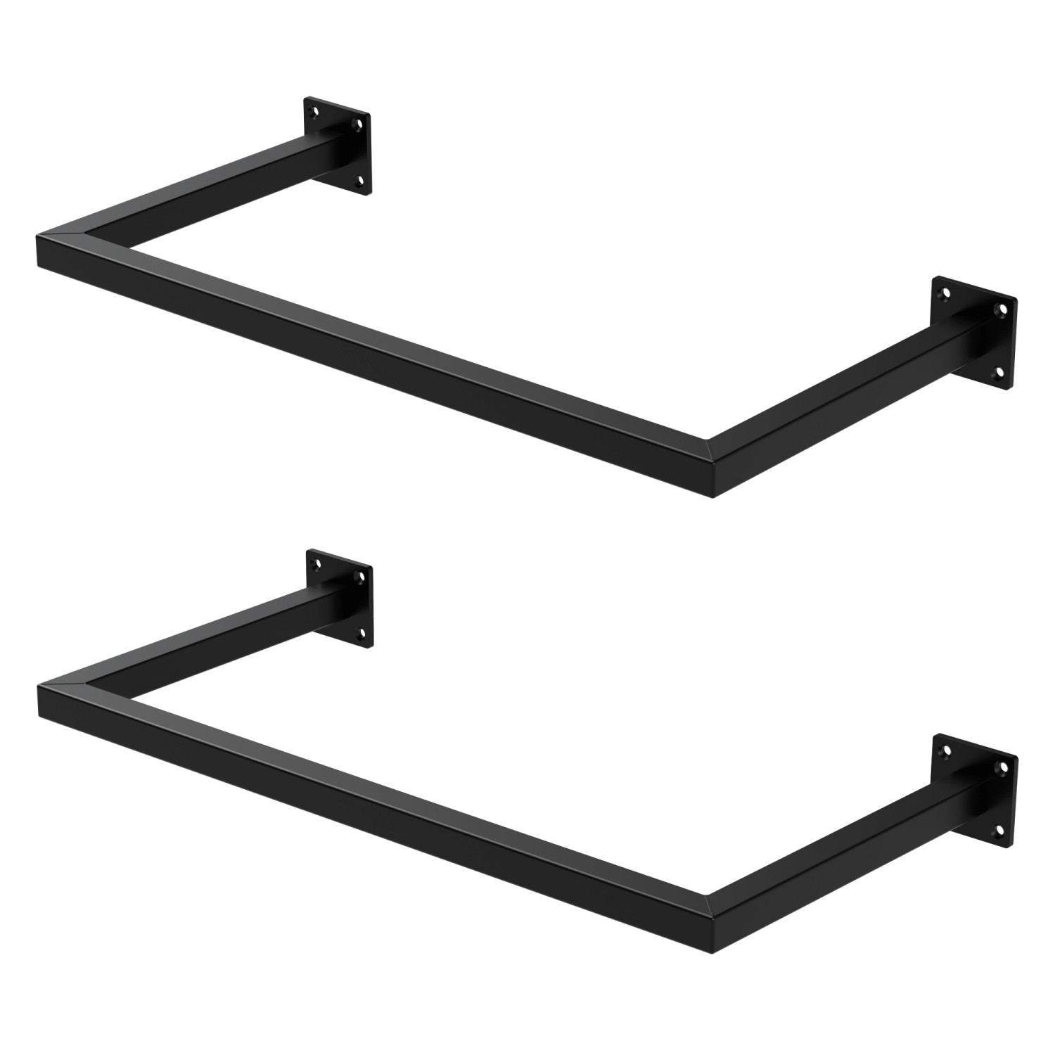ML-Design 2Er Set Wand Kleiderstange Rechteck 30x60cm Schwarz Stahl ML-Design 2Er Set Wand Kleiderstange Rechteck 30x60cm Schwarz Stahl von ML-Design