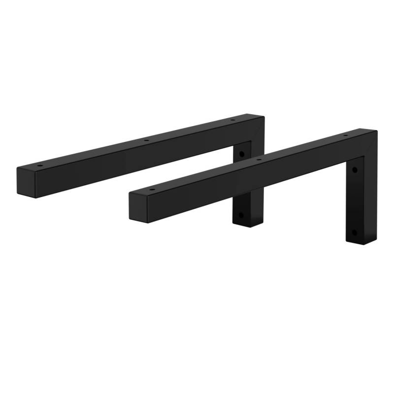 ML-Design 2Er Set Wandkonsole Winkel L-Form für Waschtisch 400x150 mm Schwarz von ML-Design