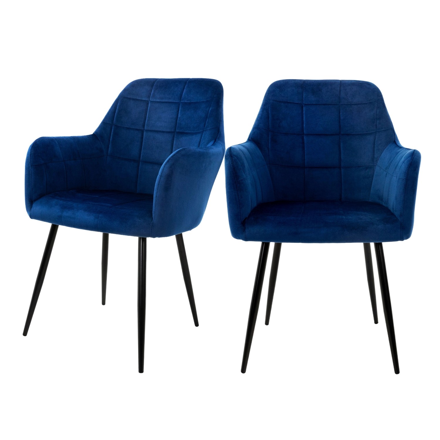 ML-Design 2er Set Esszimmerstühle Küchenstühle Dunkelblau aus Samt ML-Design 2er Set Esszimmerstühle Küchenstühle Dunkelblau aus Samt von ML-Design