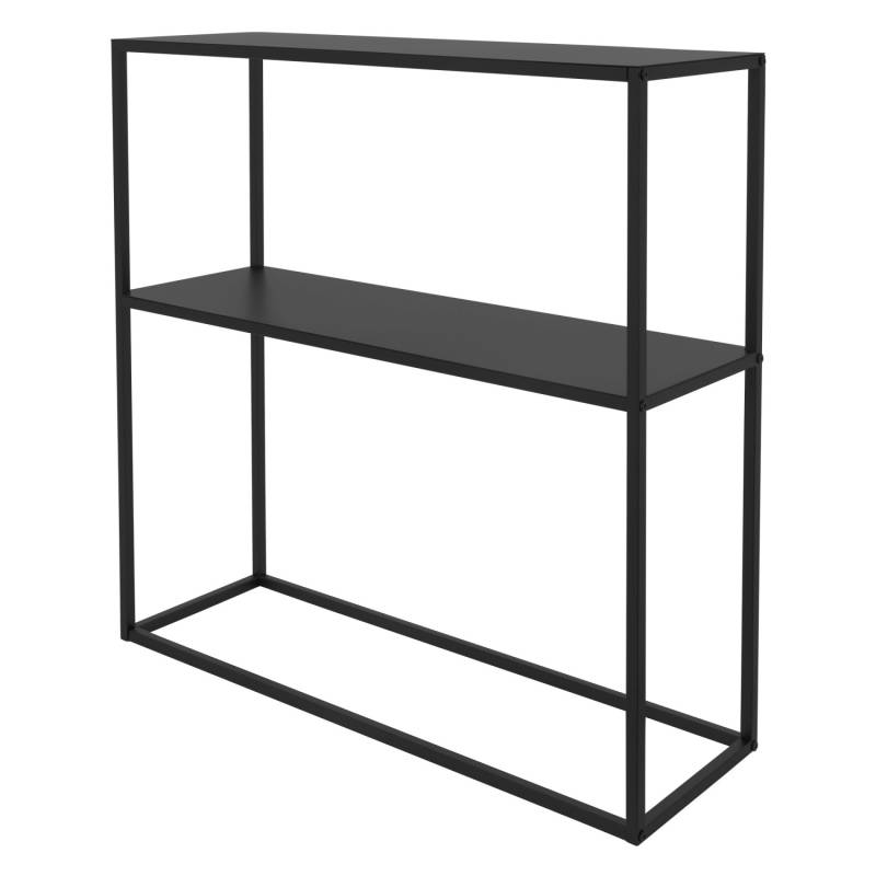 ML-Design 3Er Set Konsolentisch 1 Ablage Schwarz Metall 80x26x80cm Blumenständer von ML-Design