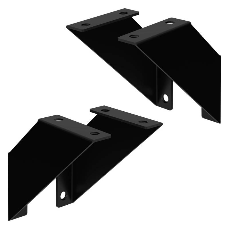 ML-Design 4 Stück Regalhalterung 100 mm Schwarz Metall Dreieckige Schwebende von ML-Design