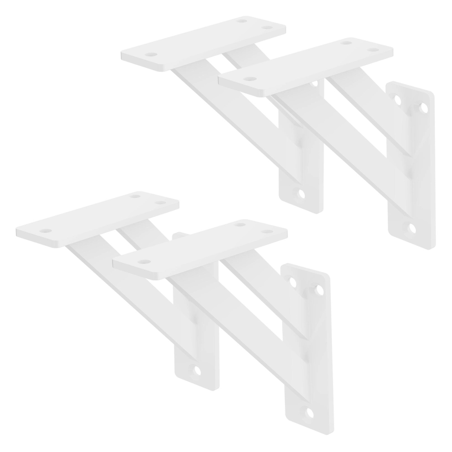 ML-Design 4 Stück Regalhalterung 12 x 12 cm Weiß Aluminium Schwebende ML-Design 4 Stück Regalhalterung 12 x 12 cm Weiß Aluminium Schwebende von ML-Design