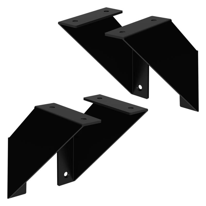 ML-Design 4 Stück Regalhalterung 150 mm Schwarz Metall Dreieckige Schwebende von ML-Design