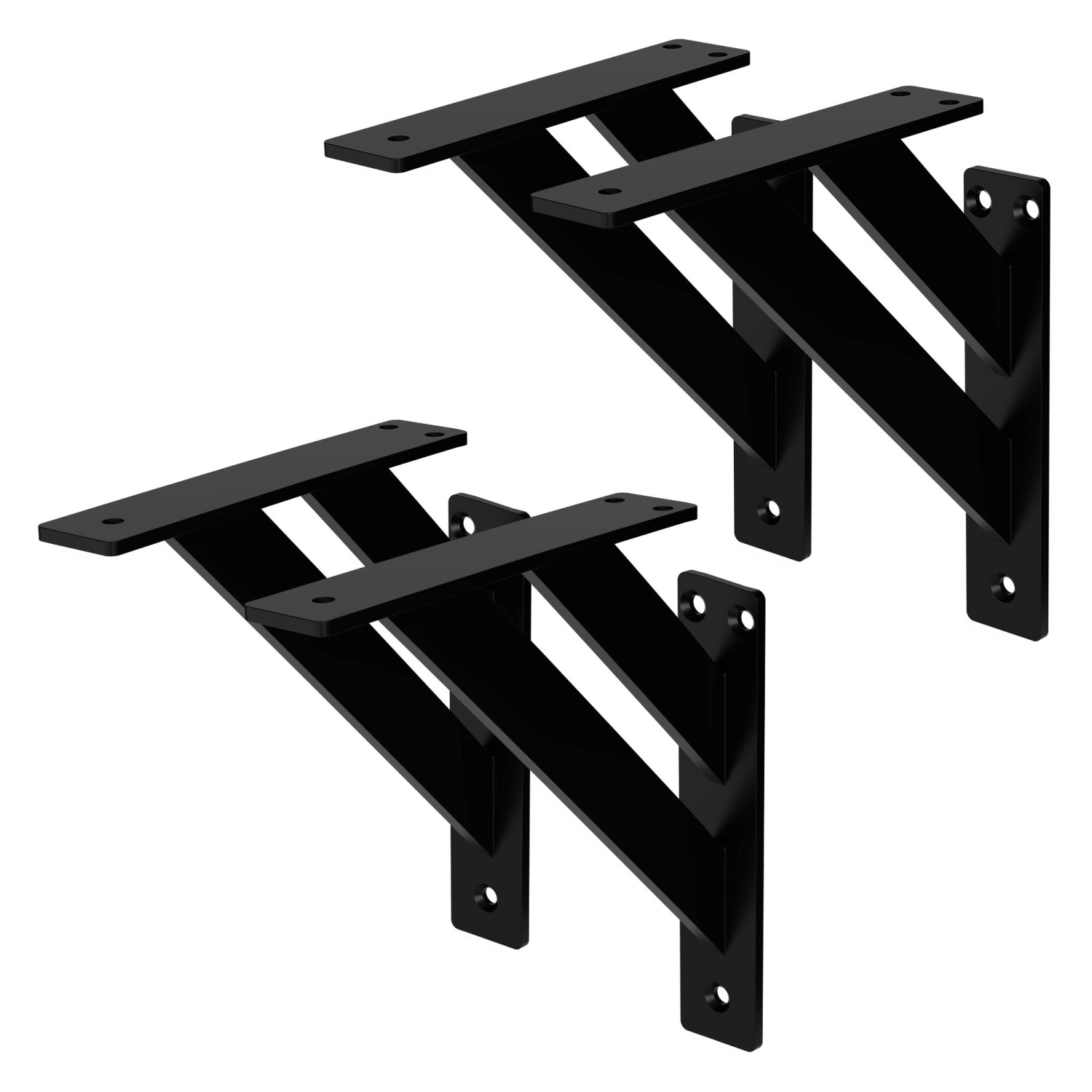 ML-Design 4 Stück Regalhalterung 18 x 18 cm Schwarz Aluminium Schwebende ML-Design 4 Stück Regalhalterung 18 x 18 cm Schwarz Aluminium Schwebende von ML-Design