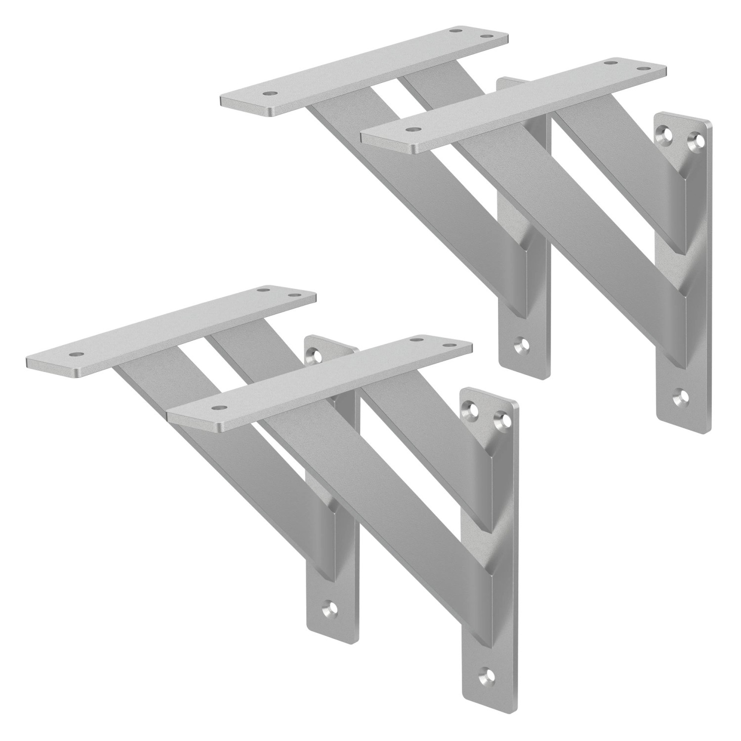 ML-Design 4 Stück Regalhalterung 18 x 18 cm Silber Aluminium Schwebende ML-Design 4 Stück Regalhalterung 18 x 18 cm Silber Aluminium Schwebende von ML-Design