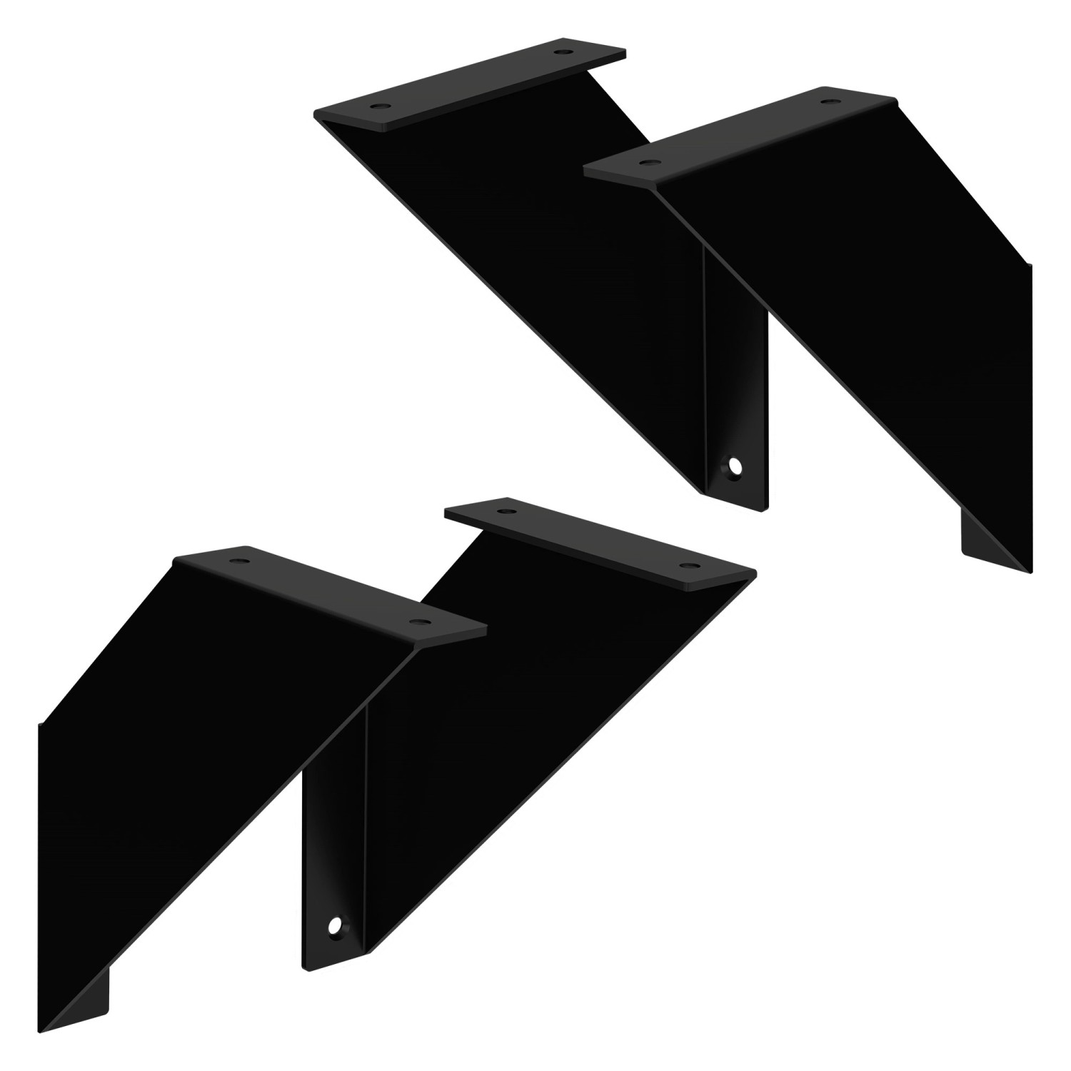 ML-Design 4 Stück Regalhalterung 200mm Schwarz Metall Dreieckige Schwebe ML-Design 4 Stück Regalhalterung 200mm Schwarz Metall Dreieckige Schwebe von ML-Design