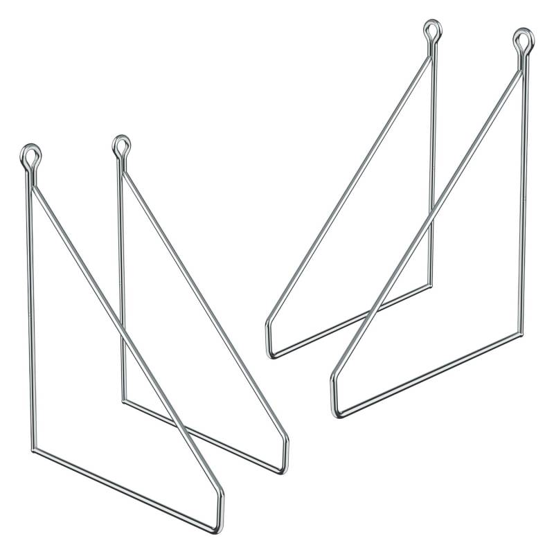 ML-Design 4 Stück Regalhalterung 200mm Silber Metall Dreieckige Schwebe Regal von ML-Design