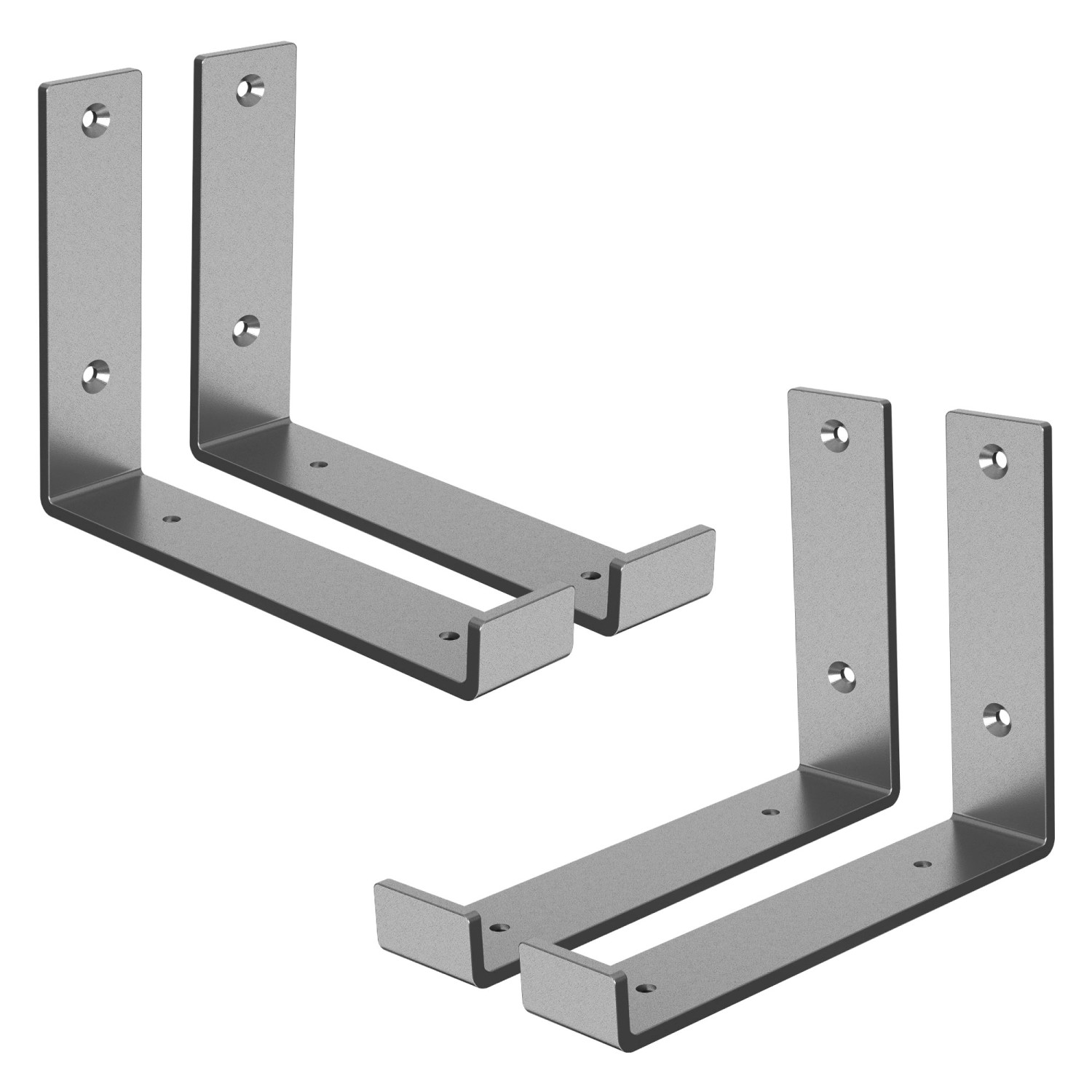 ML-Design 4 Stück Regalhalterung 20x4x14 cm Grau aus Metall 8 Zoll L-Form ML-Design 4 Stück Regalhalterung 20x4x14 cm Grau aus Metall 8 Zoll L-Form von ML-Design