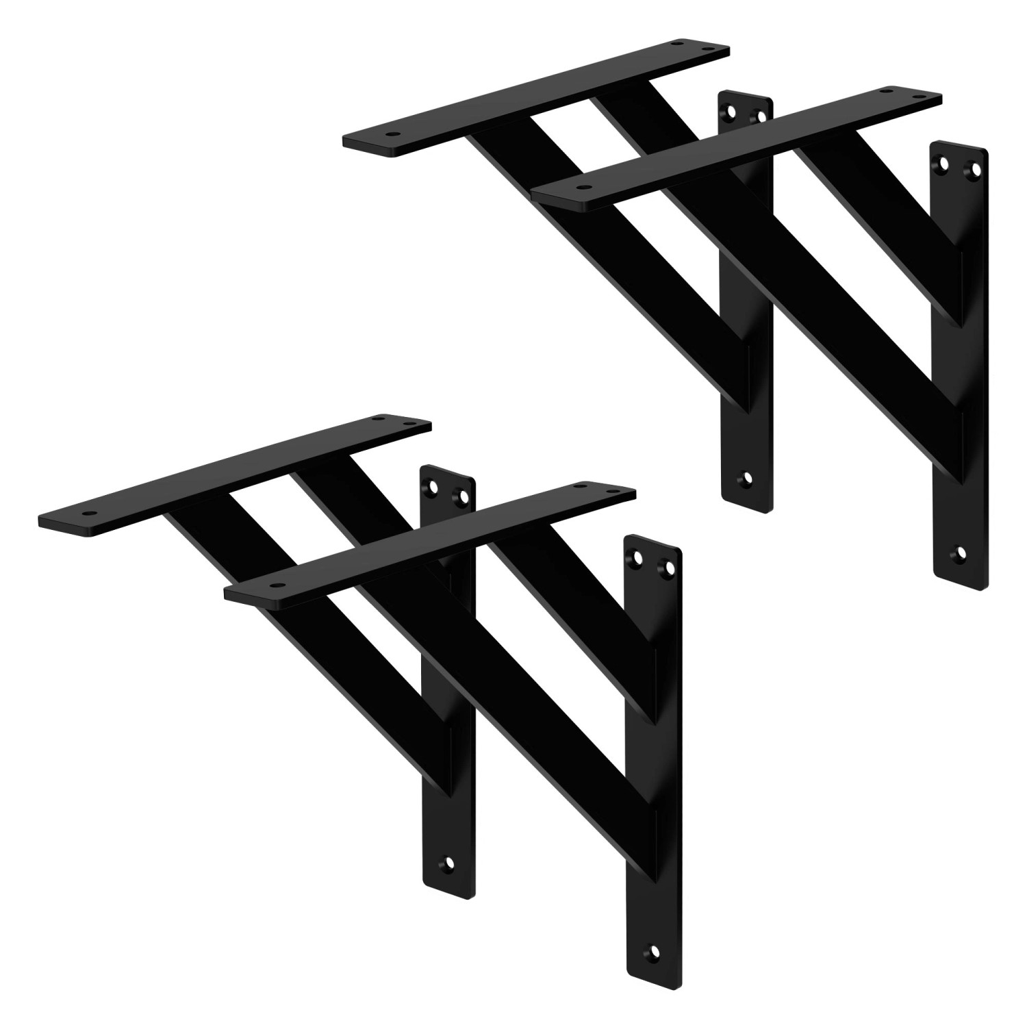 ML-Design 4 Stück Regalhalterung 24 x 24 cm Schwarz Aluminium Schwebende ML-Design 4 Stück Regalhalterung 24 x 24 cm Schwarz Aluminium Schwebende von ML-Design