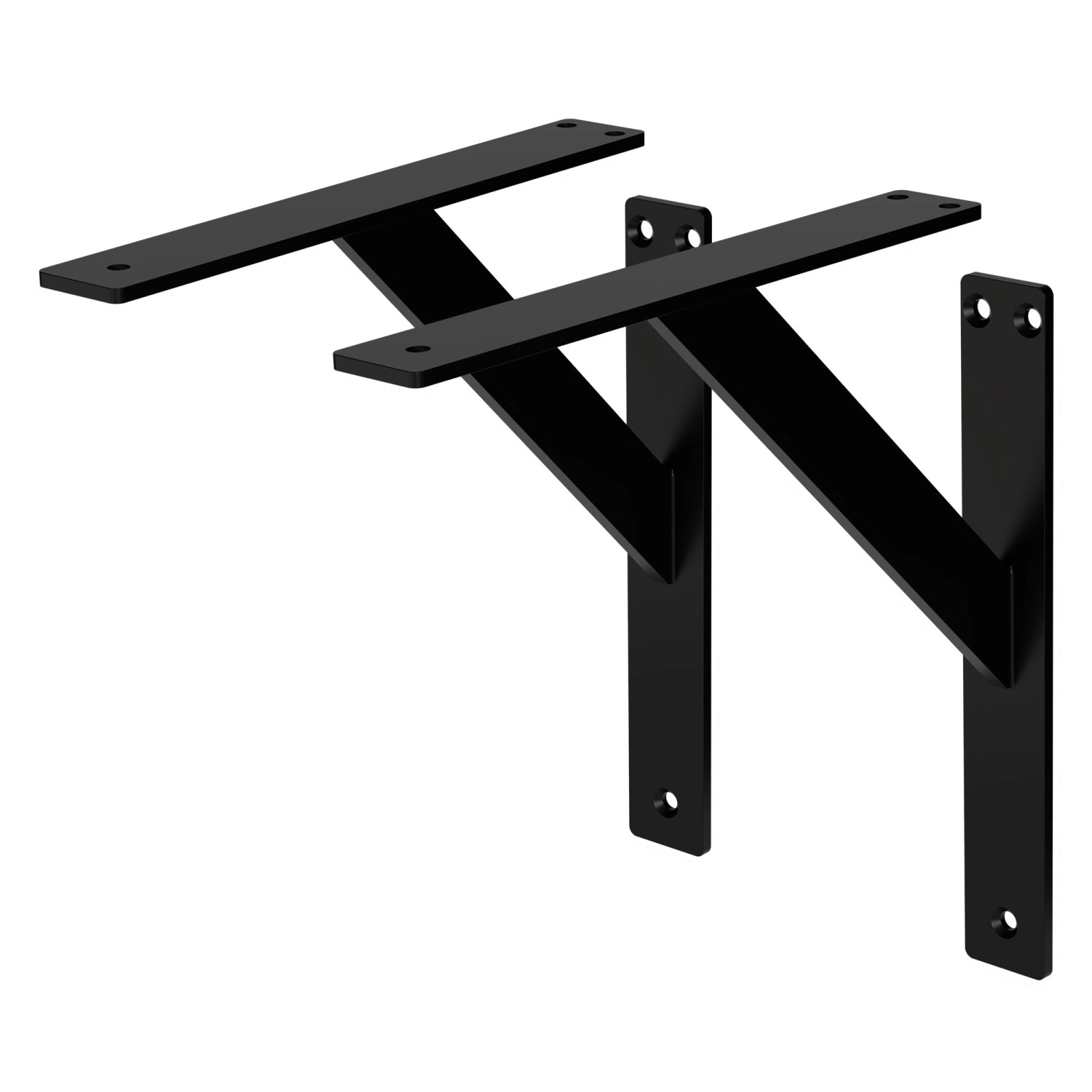 ML-Design 4 Stück Regalhalterung 240 x 240 mm Schwarz Aluminium Schwebende ML-Design 4 Stück Regalhalterung 240 x 240 mm Schwarz Aluminium Schwebende von ML-Design