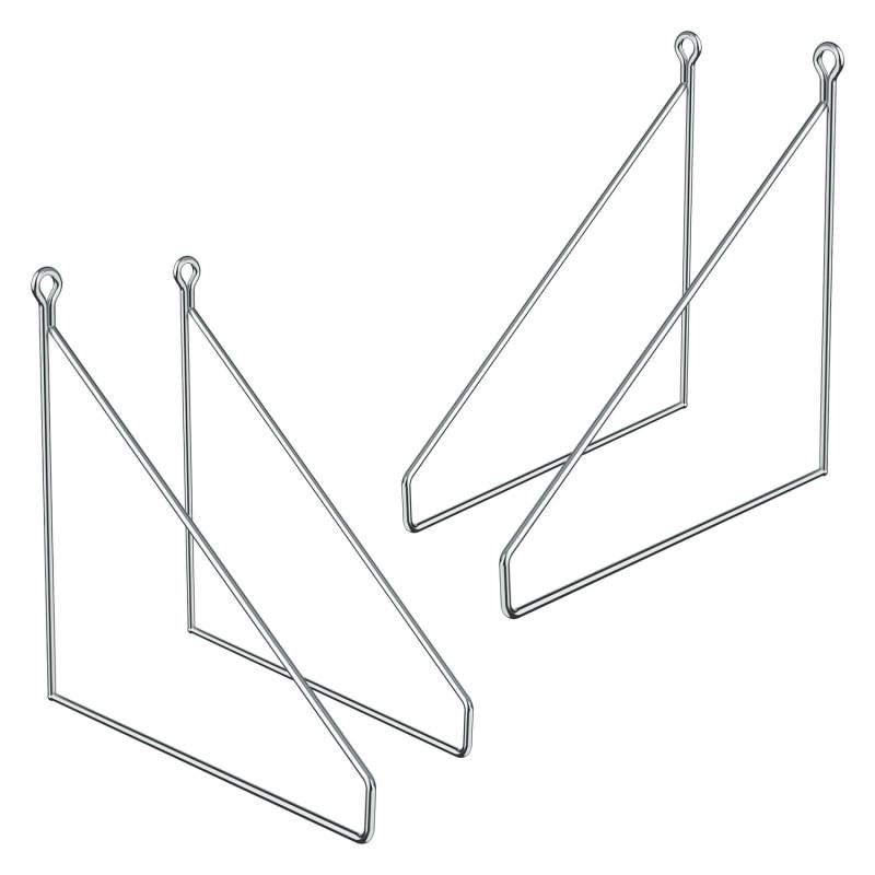 ML-Design 4 Stück Regalhalterung 250mm Silber Metall Dreieckige Schwebe von ML-Design