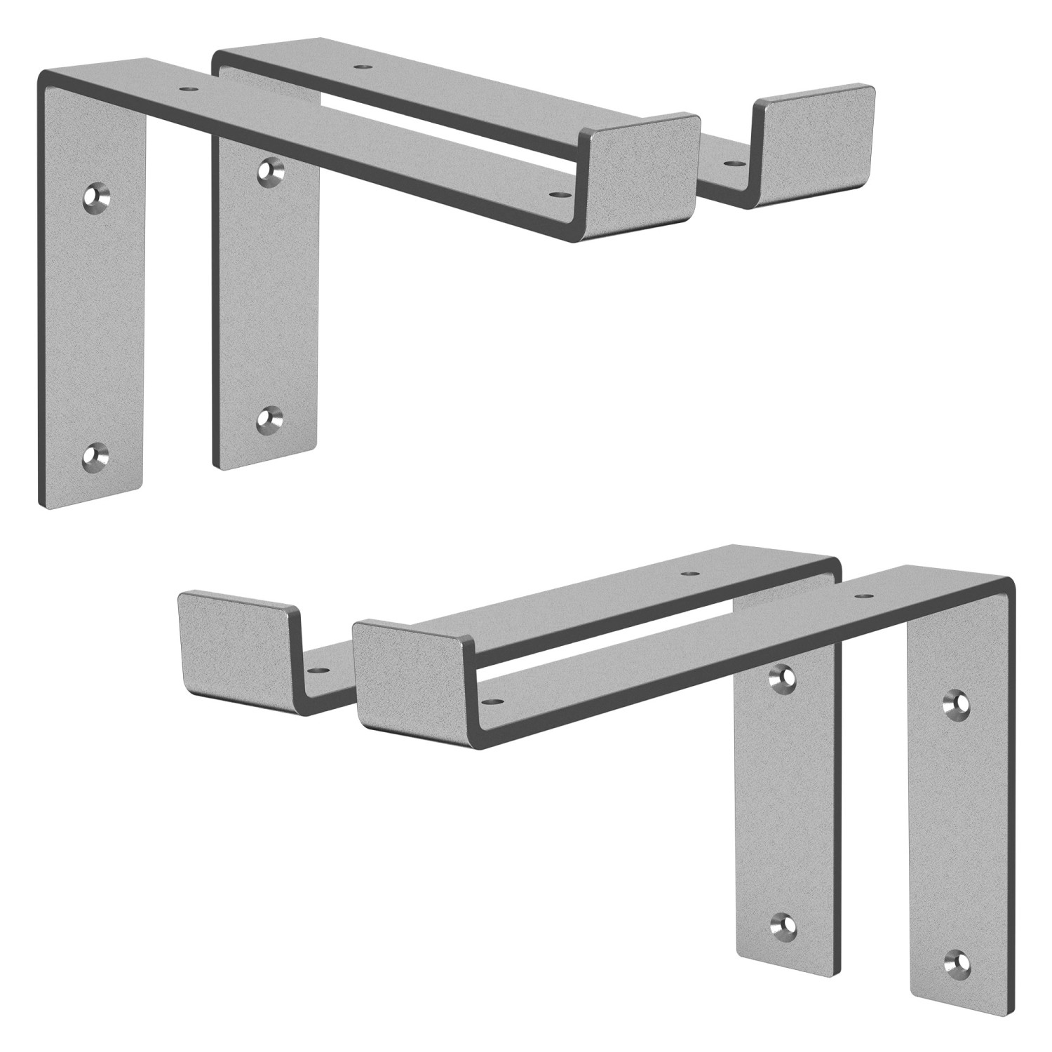 ML-Design 4 Stück Regalhalterung 25x4x14,5 cm Grau aus Metall 10 Zoll L-Form ML-Design 4 Stück Regalhalterung 25x4x14,5 cm Grau aus Metall 10 Zoll L-Form von ML-Design