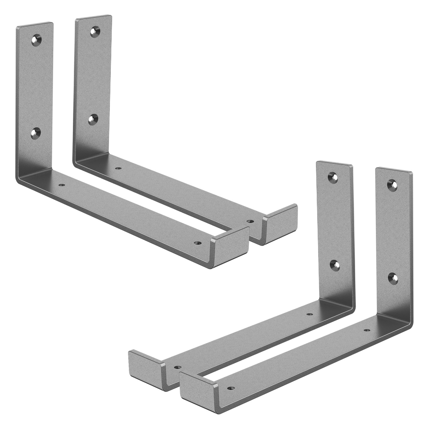 ML-Design 4 Stück Regalhalterung 25x4x14 cm Grau aus Metall 10 Zoll L-Form ML-Design 4 Stück Regalhalterung 25x4x14 cm Grau aus Metall 10 Zoll L-Form von ML-Design