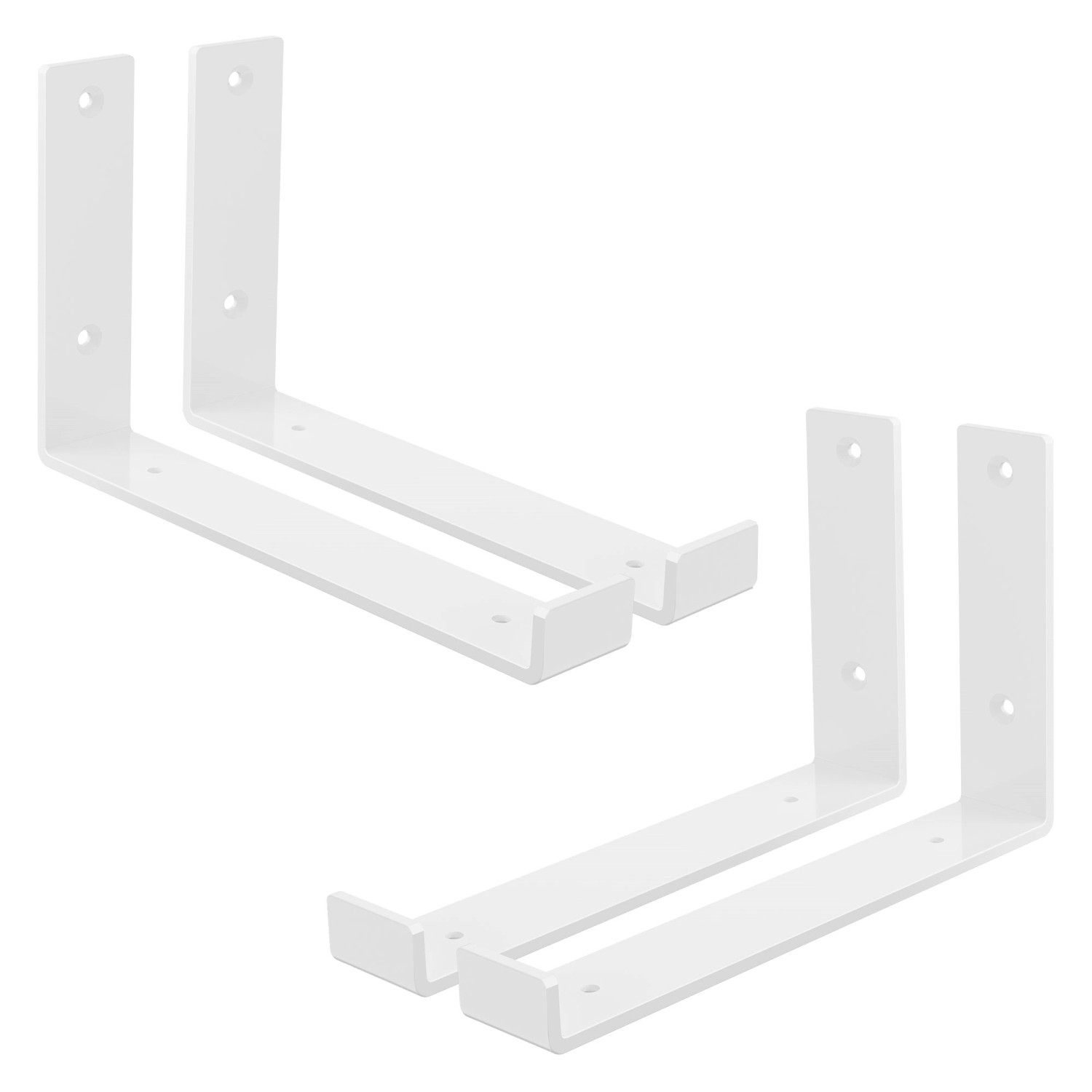 ML-Design 4 Stück Regalhalterung 25x4x14 cm Weiß aus Metall 10 Zoll L-Form ML-Design 4 Stück Regalhalterung 25x4x14 cm Weiß aus Metall 10 Zoll L-Form von ML-Design