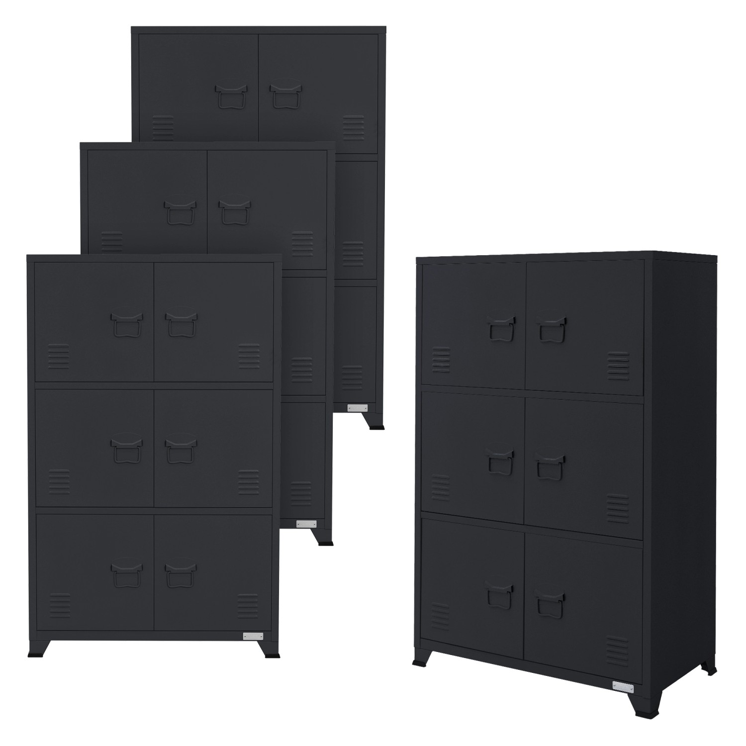 ML-Design 4Er Set Aktenschrank 75x40x120 cm Anthrazit Freistehender ML-Design 4Er Set Aktenschrank 75x40x120 cm Anthrazit Freistehender von ML-Design