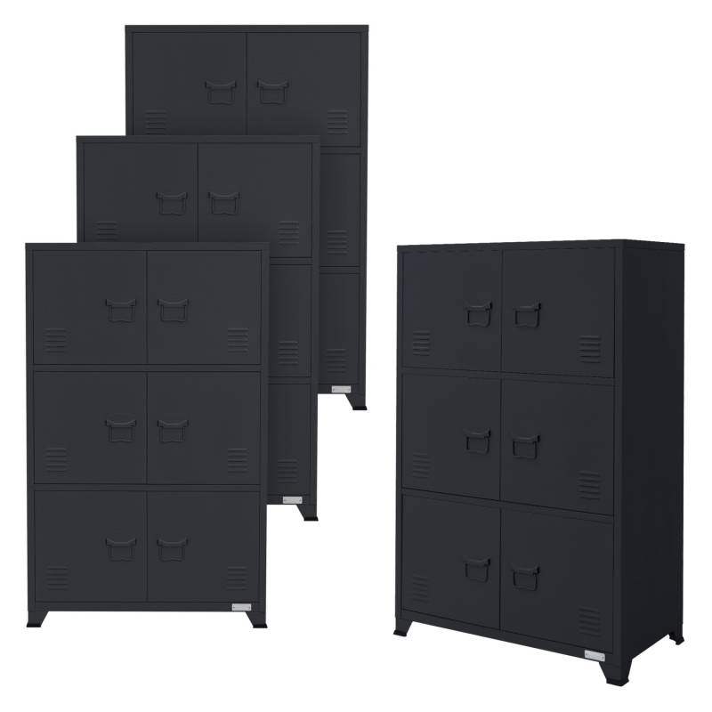 ML-Design 4Er Set Aktenschrank 75x40x120 cm Anthrazit Freistehender von ML-Design