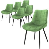 ML-Design | 6er-Set Esszimmerstühle Bea Samt von ML-Design