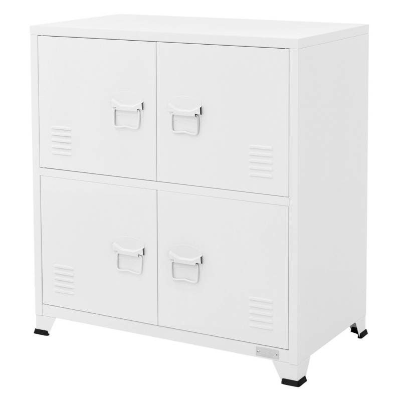 ML-Design Aktenschrank 75x40x80,5 cm Weiß aus Stahl Freistehender von ML-Design