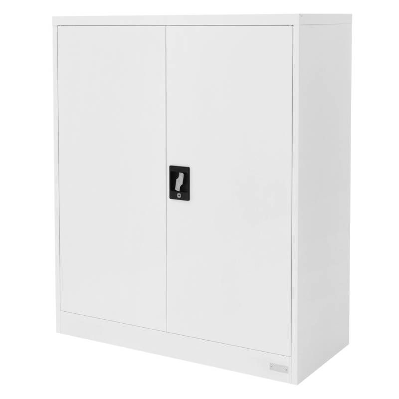 ML-Design Aktenschrank Abschließbar 90x40x109cm Weiß Stahl mit 2 Türen von ML-Design