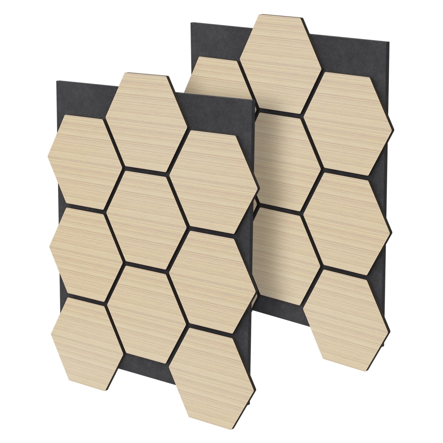 ML-Design Akustikpaneel Hexagon 2Er Set 66x81x2cm Eiche aus MDF ML-Design Akustikpaneel Hexagon 2Er Set 66x81x2cm Eiche aus MDF von ML-Design