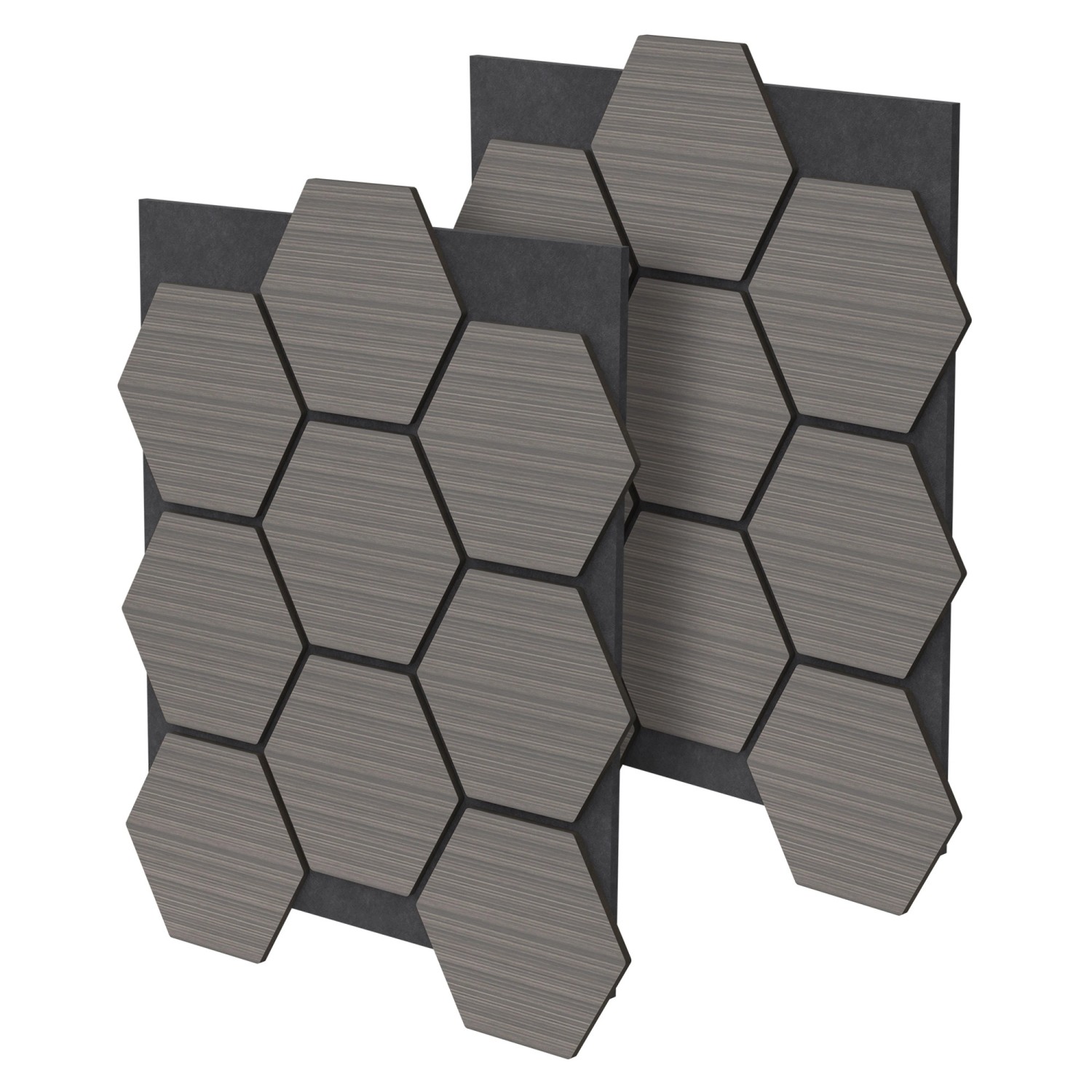 ML-Design Akustikpaneel Hexagon 2Er Set 66x81x2cm Grau aus MDF ML-Design Akustikpaneel Hexagon 2Er Set 66x81x2cm Grau aus MDF von ML-Design