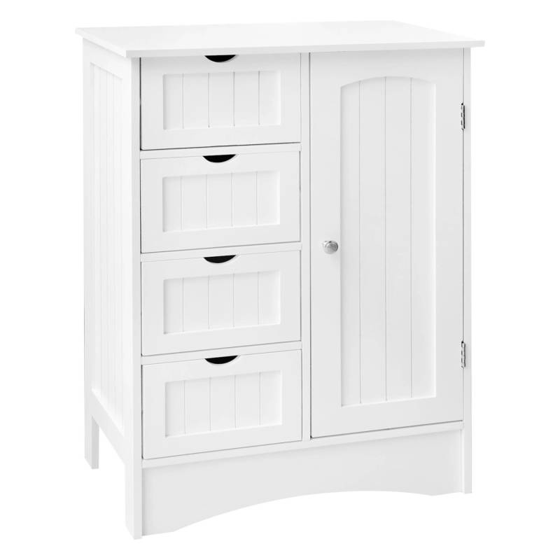 ML-Design Badezimmerschrank Weiß 55x81x30 cm Freistehend aus MDF-Holz von ML-Design