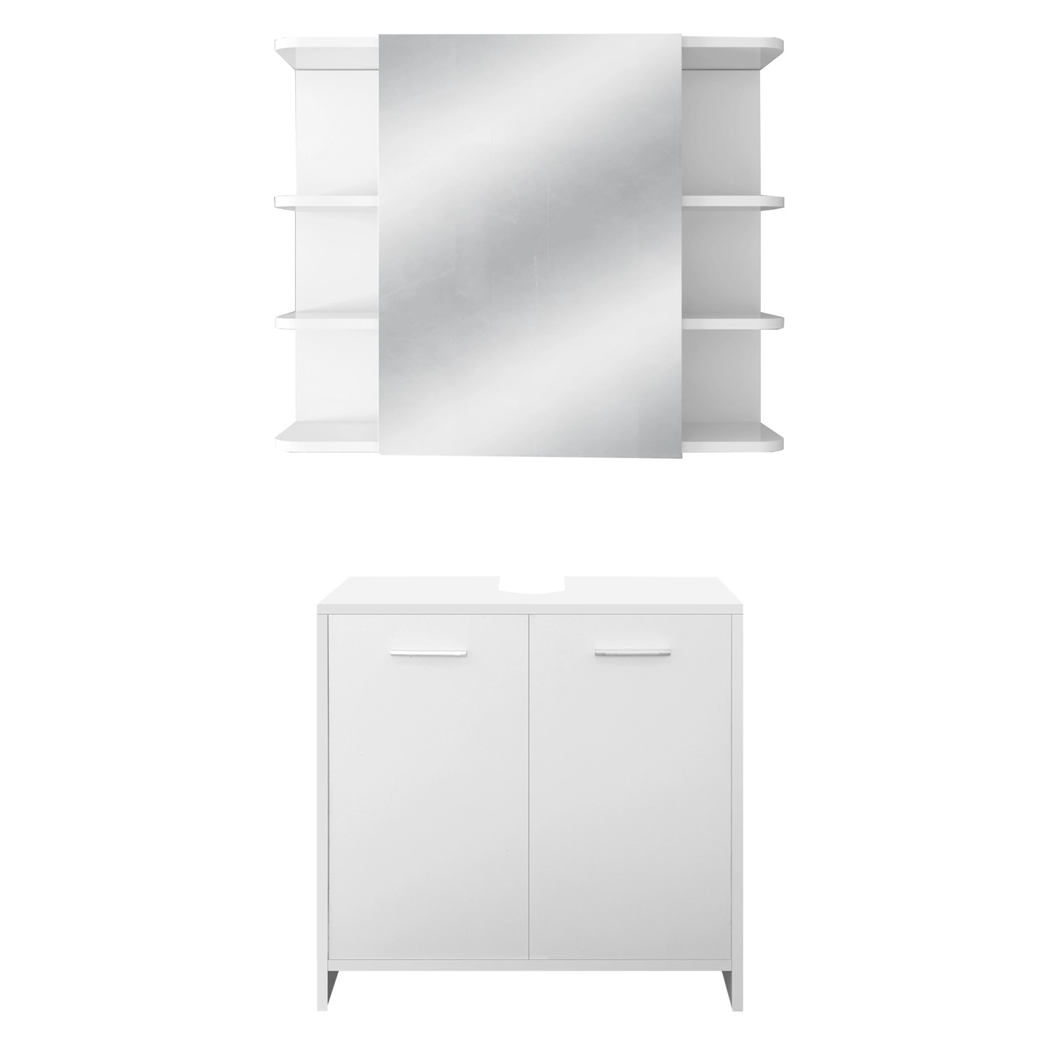 ML-Design Badmöbel-Set 2-Teilig Waschtisch mit Unterschrank Spiegelschrank ML-Design Badmöbel-Set 2-Teilig Waschtisch mit Unterschrank Spiegelschrank von ML-Design