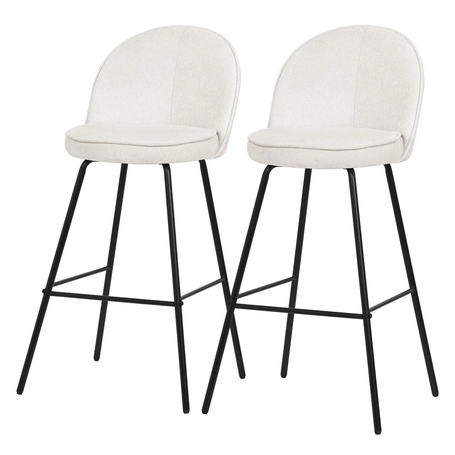 ML-Design Barhocker 2Er Set Beige 75 cm Hoch mit Stoffbezug ML-Design Barhocker 2Er Set Beige 75 cm Hoch mit Stoffbezug von ML-Design