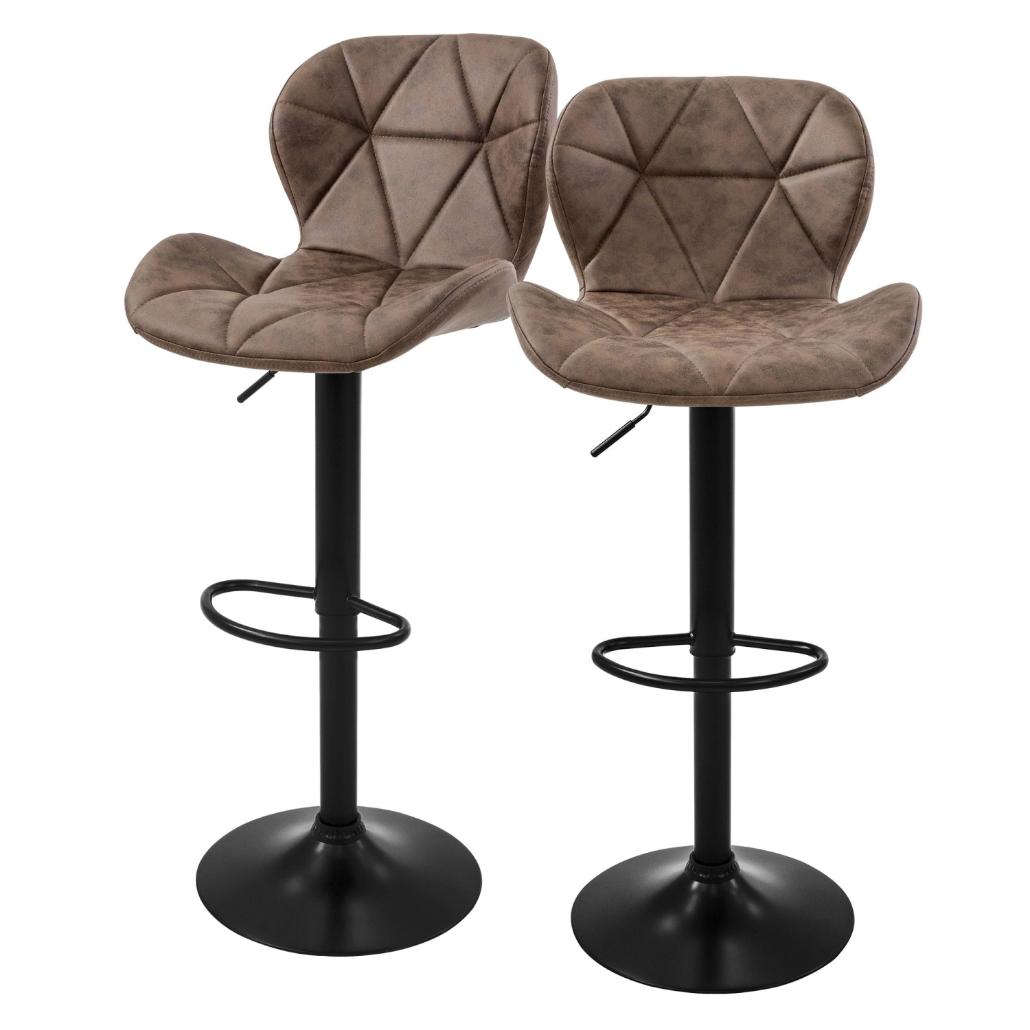 ML-Design Barhocker 2Er Set Kunstleder Braun Barstuhl mit Rückenlehne Fußstütze ML-Design Barhocker 2Er Set Kunstleder Braun Barstuhl mit Rückenlehne Fußstütze von ML-Design