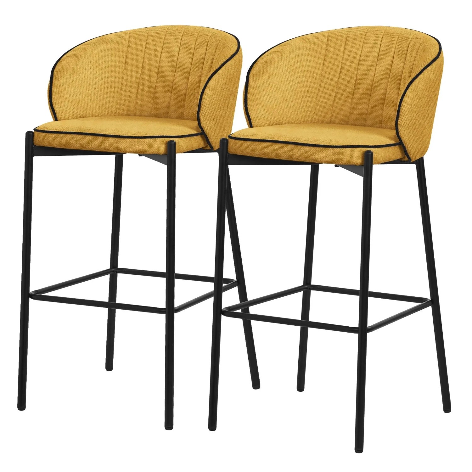 ML-Design Barhocker 2Er Set Senf 76 cm Hoch mit Stoffbezug ML-Design Barhocker 2Er Set Senf 76 cm Hoch mit Stoffbezug von ML-Design