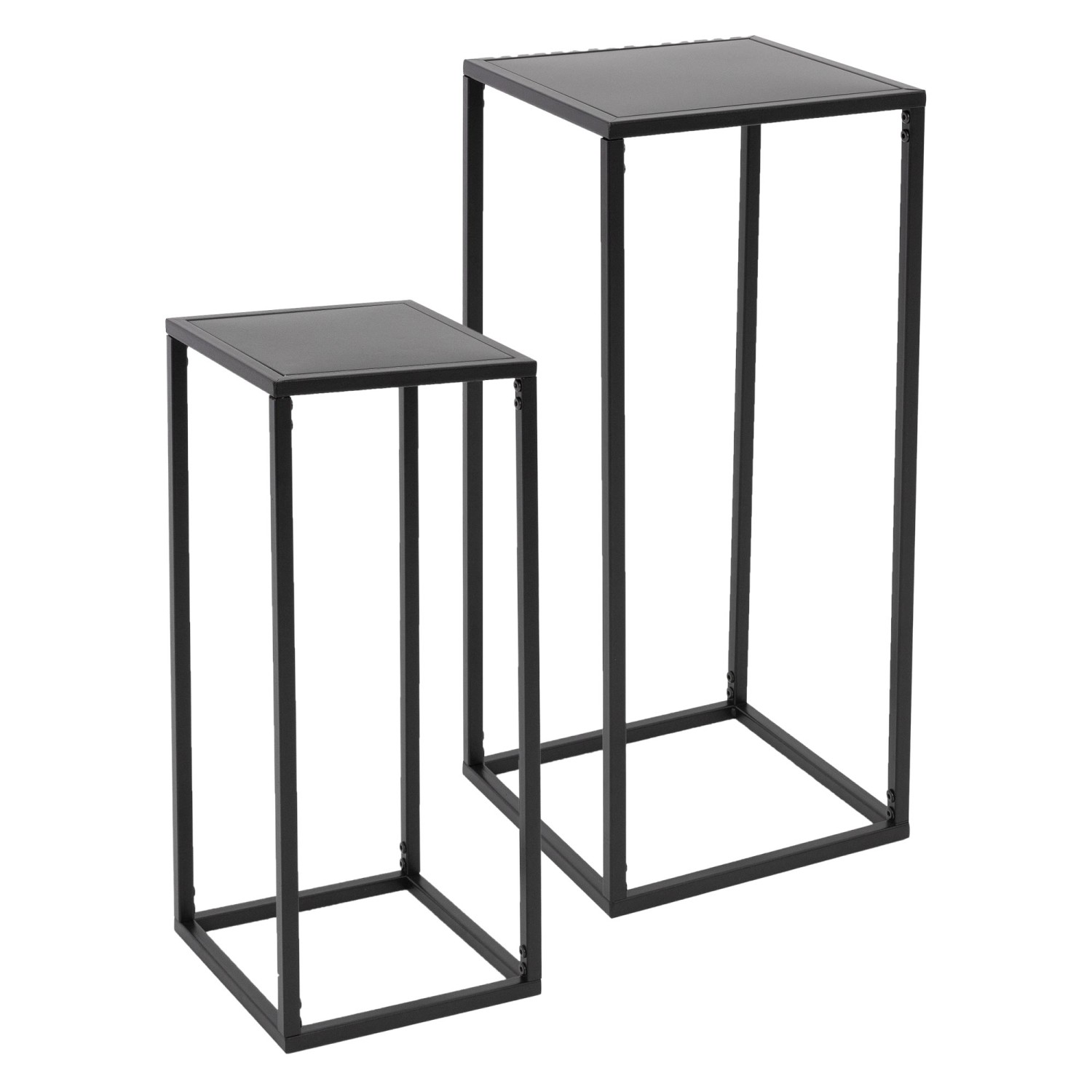 ML-Design Blumenständer 2er Set Schwarz 20x60x20/30x70x30 cm Blumentopfständer ML-Design Blumenständer 2er Set Schwarz 20x60x20/30x70x30 cm Blumentopfständer von ML-Design