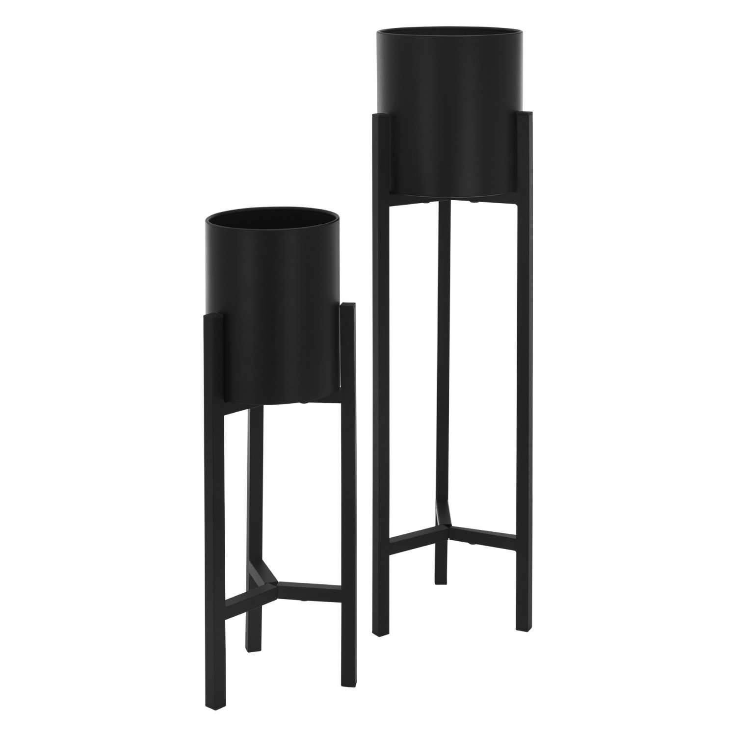 ML-Design Blumenständer im 2er Set Schwarz 18x18x56cm 20x20x76cm aus Metall ML-Design Blumenständer im 2er Set Schwarz 18x18x56cm 20x20x76cm aus Metall von ML-Design