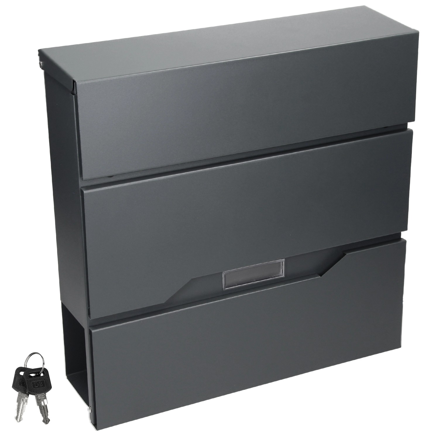 ML-Design Briefkasten mit Zeitungsfach und Namensschild aus Edelstahl ML-Design Briefkasten mit Zeitungsfach und Namensschild aus Edelstahl von ML-Design