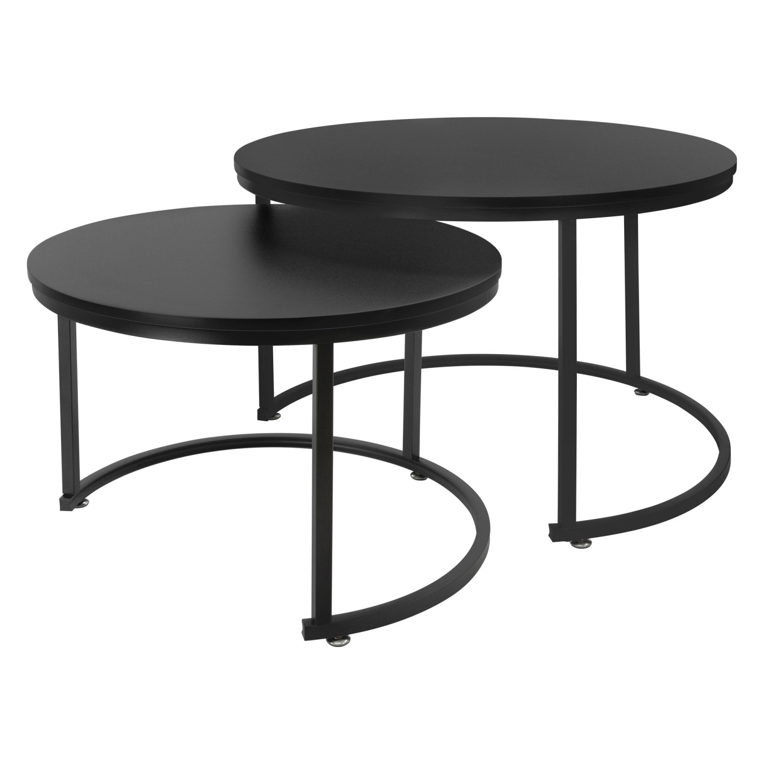 ML-Design Couchtisch 2Er Set 59x40cm 74x48cm Schwarz Matt MDF-Platte ML-Design Couchtisch 2Er Set 59x40cm 74x48cm Schwarz Matt MDF-Platte von ML-Design