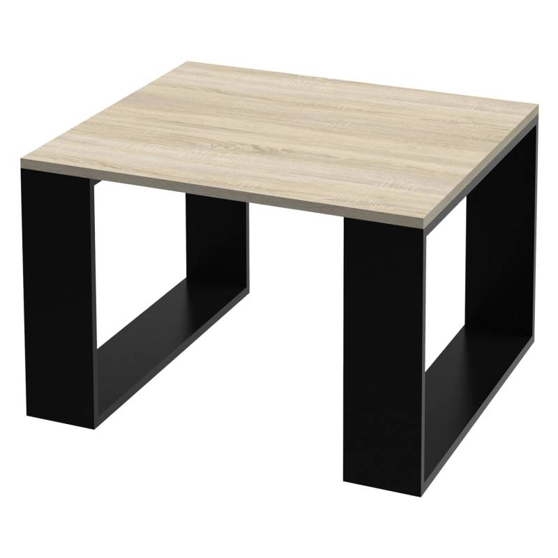 ML-Design Couchtisch 65x65x40 cm Eicheoptik-Schwarz Quadratischer von ML-Design
