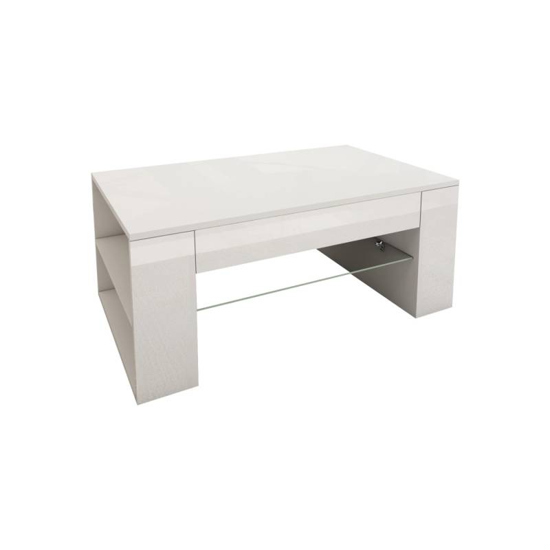 ML-Design Couchtisch in Hochglanz Weiß Wohnzimmertisch 100x42x60 cm von ML-Design