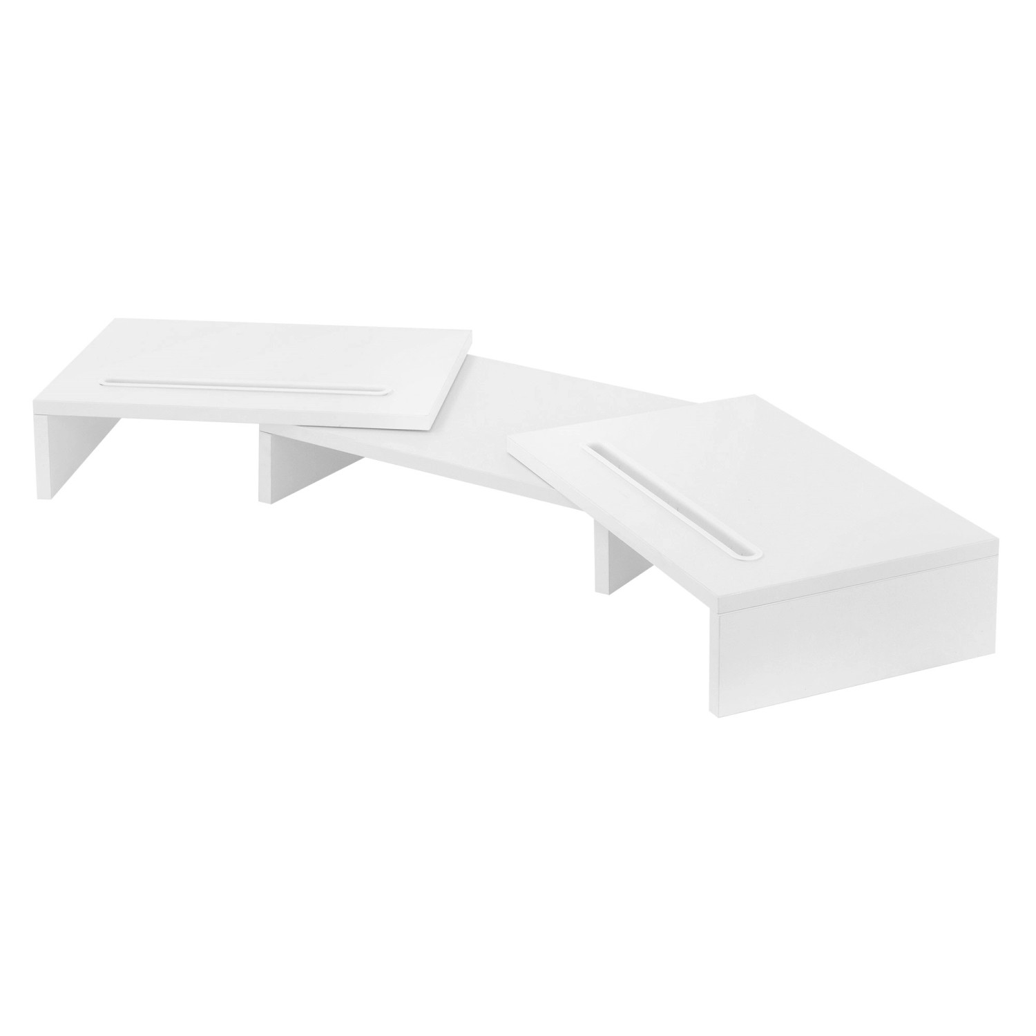 ML-Design Dual Monitor Stand Riser aus Holz Weiß Monitorständer für 2 Monitore ML-Design Dual Monitor Stand Riser aus Holz Weiß Monitorständer für 2 Monitore von ML-Design