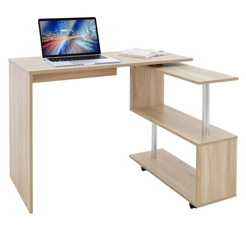 ML-Design Eckschreibtisch Drehbar L-Form Computertisch Sonoma Eiche 150x88x75 cm von ML-Design