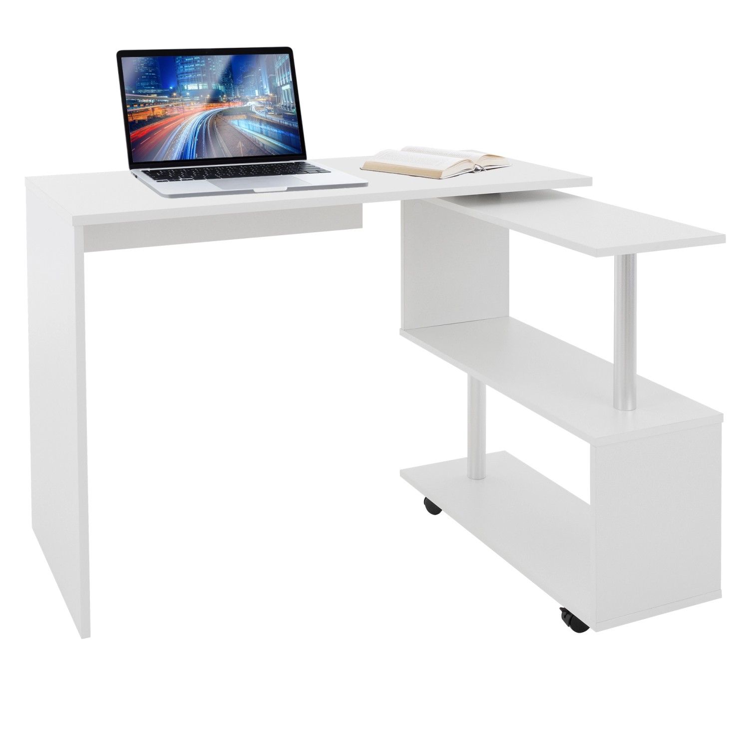 ML-Design Eckschreibtisch Drehbar L-Form Weiß Glänzend 150x88x75 cm ML-Design Eckschreibtisch Drehbar L-Form Weiß Glänzend 150x88x75 cm von ML-Design