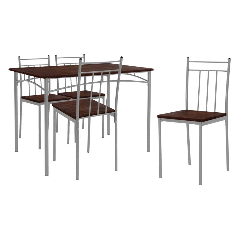 ML-Design Essgruppe Set 5-Tlg Esstisch mit 4 Stühlen Eiche Dunkel für 4 Personen von ML-Design